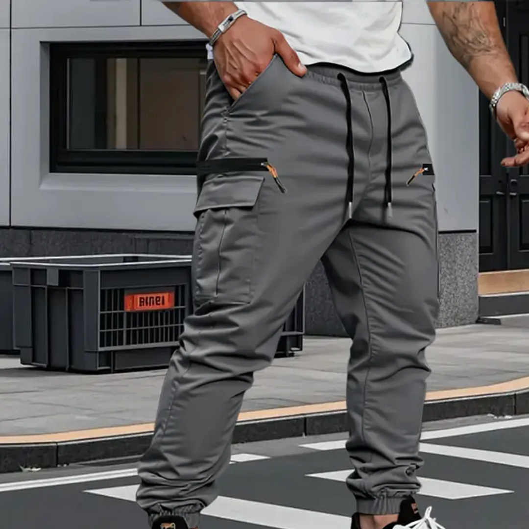 Pantalón Jogger Hombre Algodón Cargo Elástico