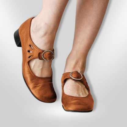 Sandalias Mujer Piel Hebilla Ajustable Clásicas