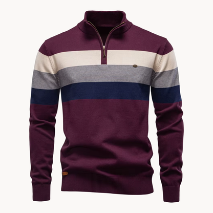 Jersey Hombre con Cremallera Cuello Alto Ajuste Regular