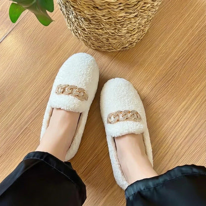 Pantuflas mujer interior cálidas suela cómoda estilo elegante