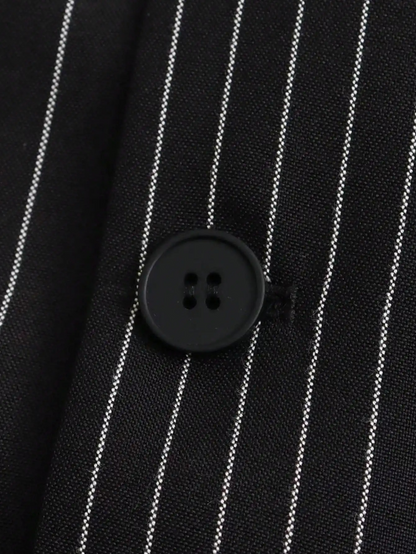 Blazer Mujer Formal de Tejido con Rayas Corte Clásico