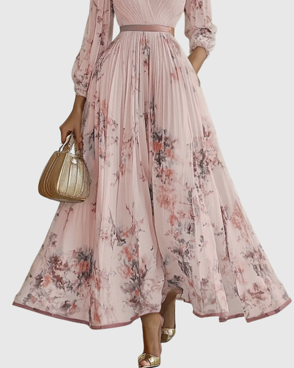 Vestido maxi mujer plisado estilo elegante