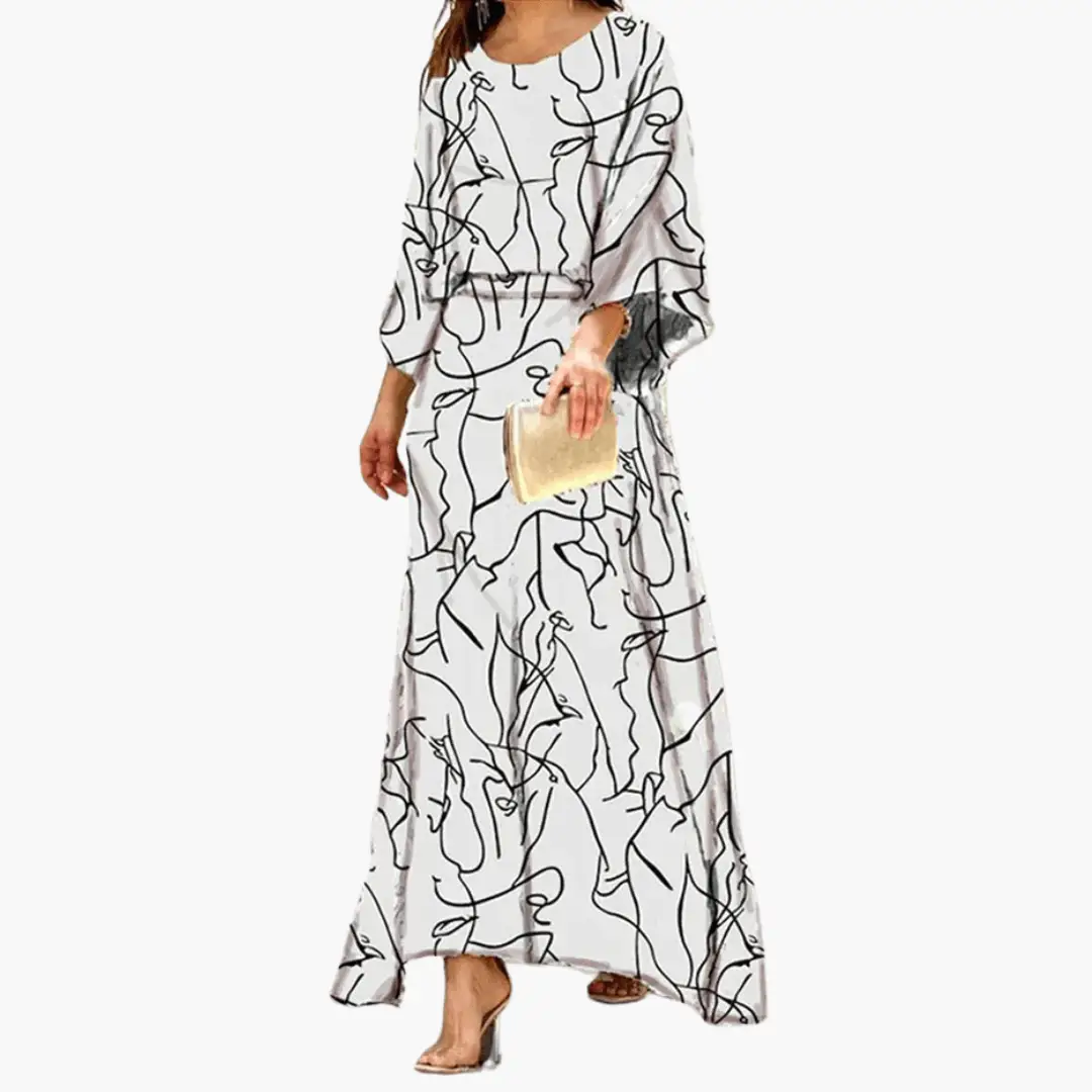 Vestido maxi mujer con estampado estilo bohemio