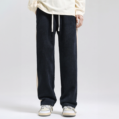 Pantalones Jogger Hombre Textura Gofre Ajuste Casual Comodos
