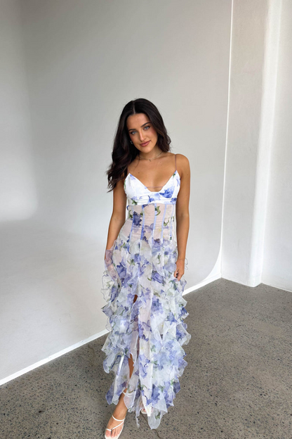 Vestido mujer verano tirantes finos falda en capas