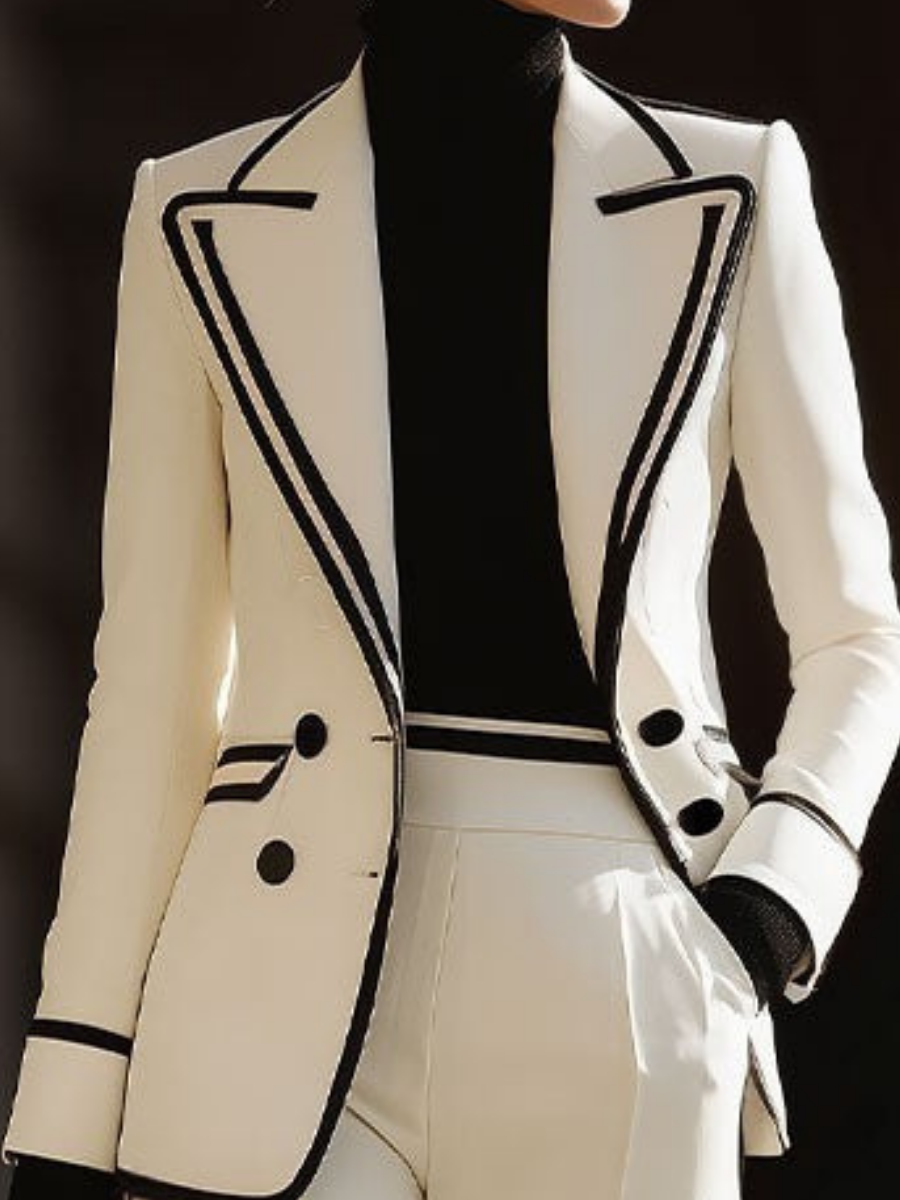 Conjunto Mujer con Blazer Cruzado Elegante