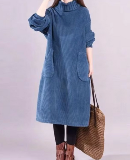 Vestido Invierno Mujer Oversize Ajuste Amplio
