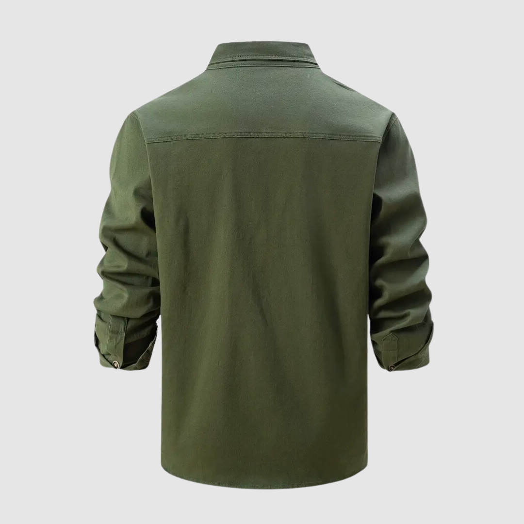 Camisa utility hombre manga larga botones