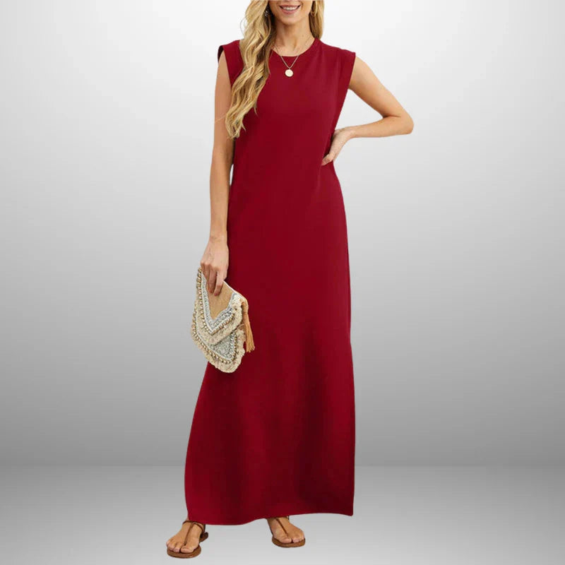 Vestido largo mujer fluido antiarrugas ligero verano viaje