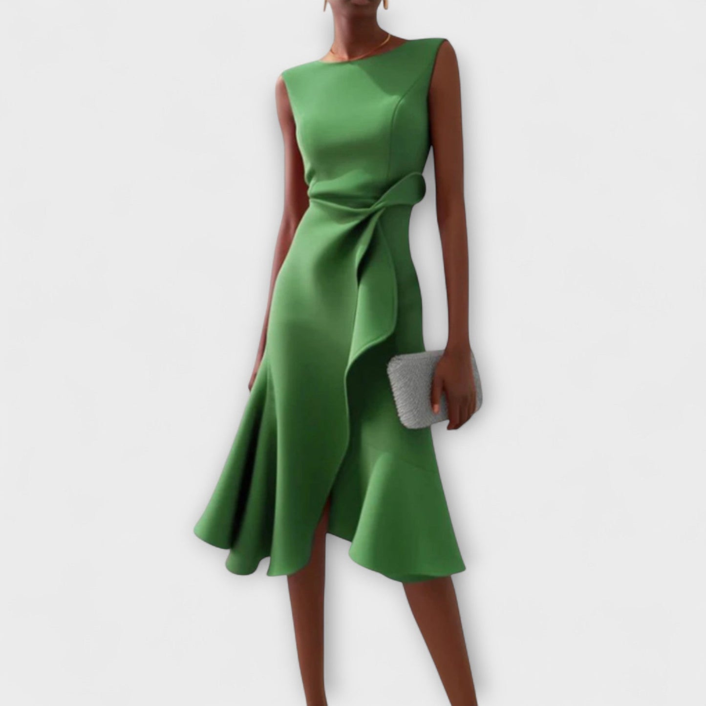Vestido midi mujer corte sofisticado