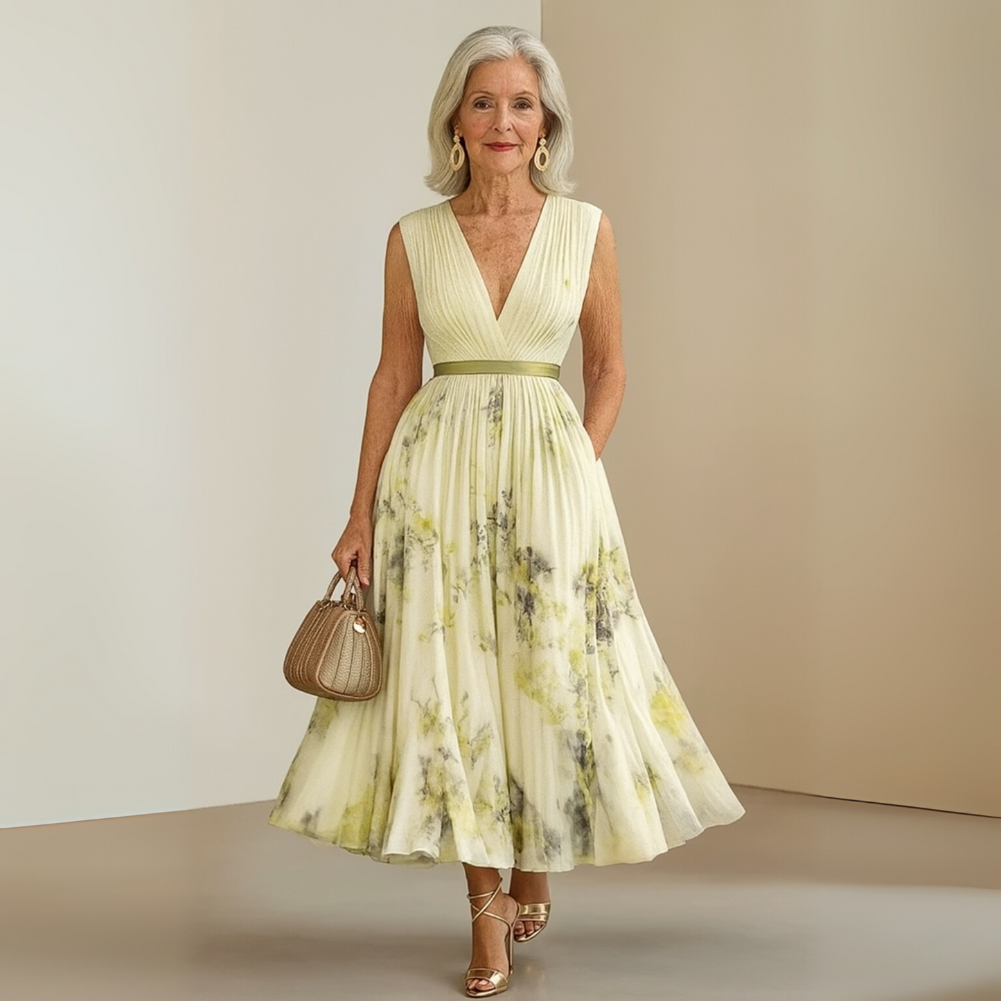 Vestido Maxi Mujer Sin Mangas Fluido Veraniego
