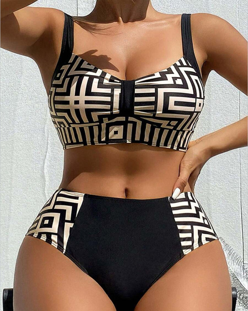 Bikini Mujer de Dos Piezas Estampado Elegante
