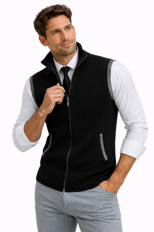 Chaleco Unisex de Punto con Cremallera Integral - Mavetta