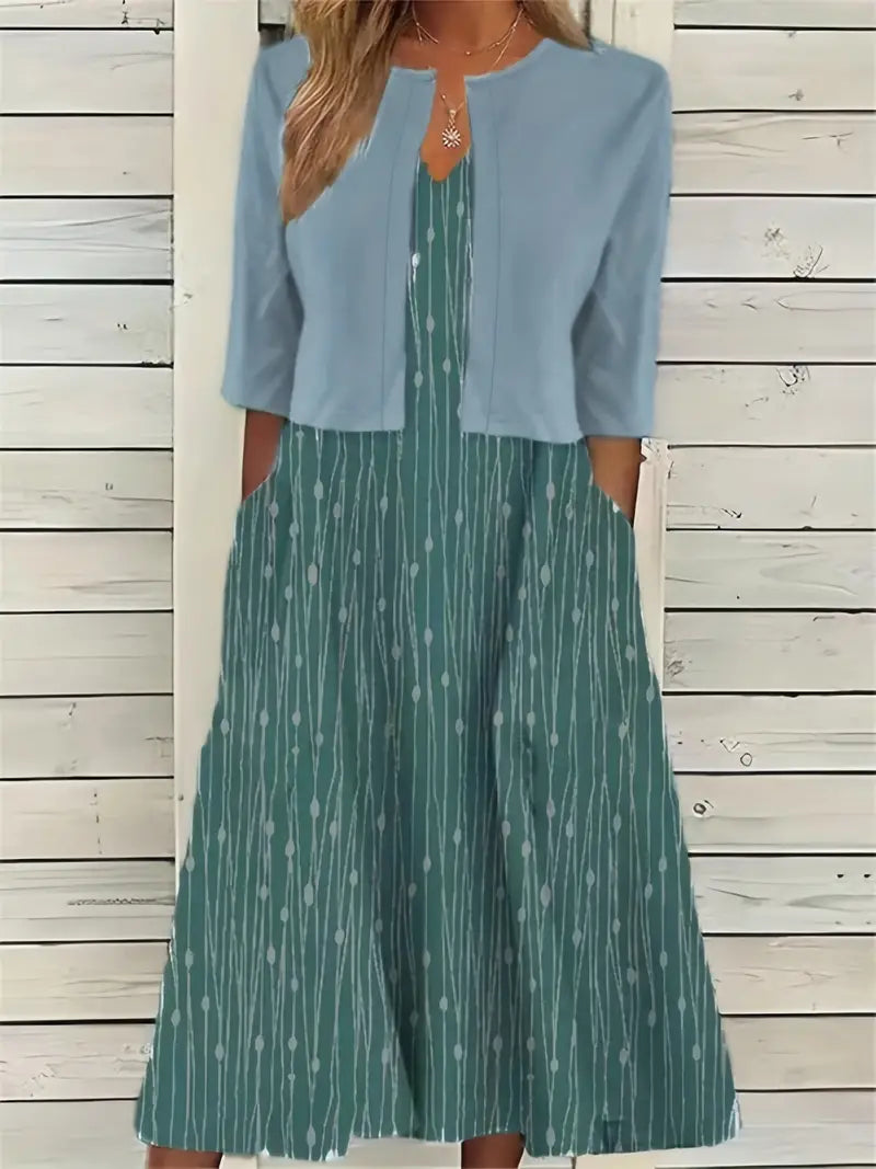 Vestido midi mujer con estampado floral estilo casual