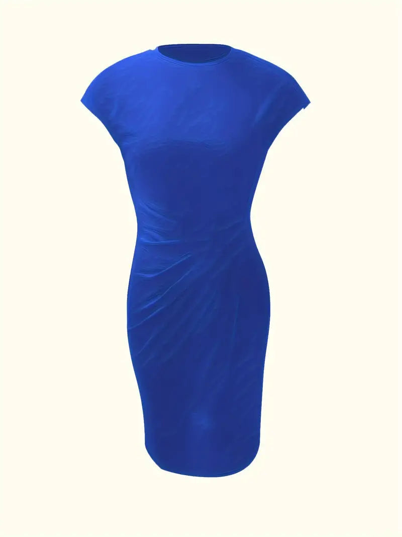 Vestido ajustado mujer manga corta clásico