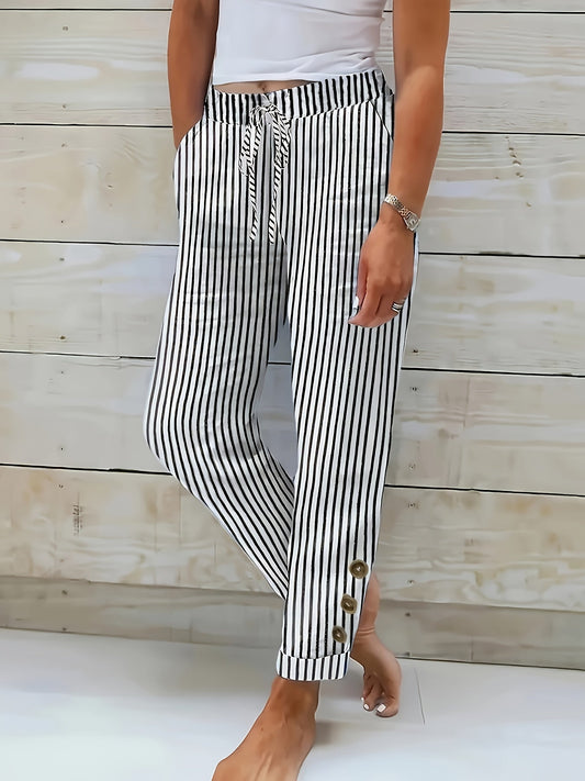 Pantalón Verano Mujer Tejido Transpirable Cintura Elástica - Mavetta