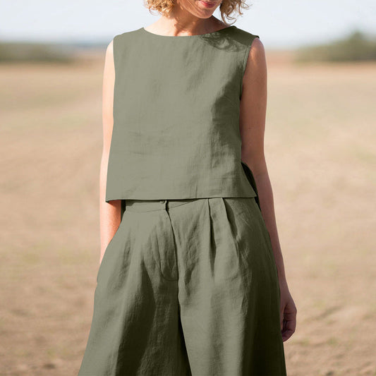 Conjunto Mujer y Pantalón Algodón Estilo Retro - Mavetta