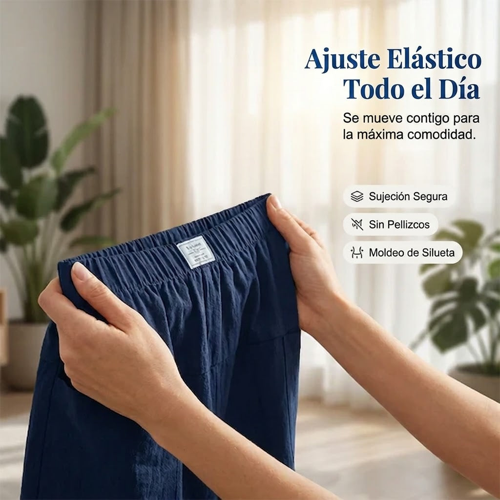 Falda Pantalón Mujer Casual Cintura Elástica