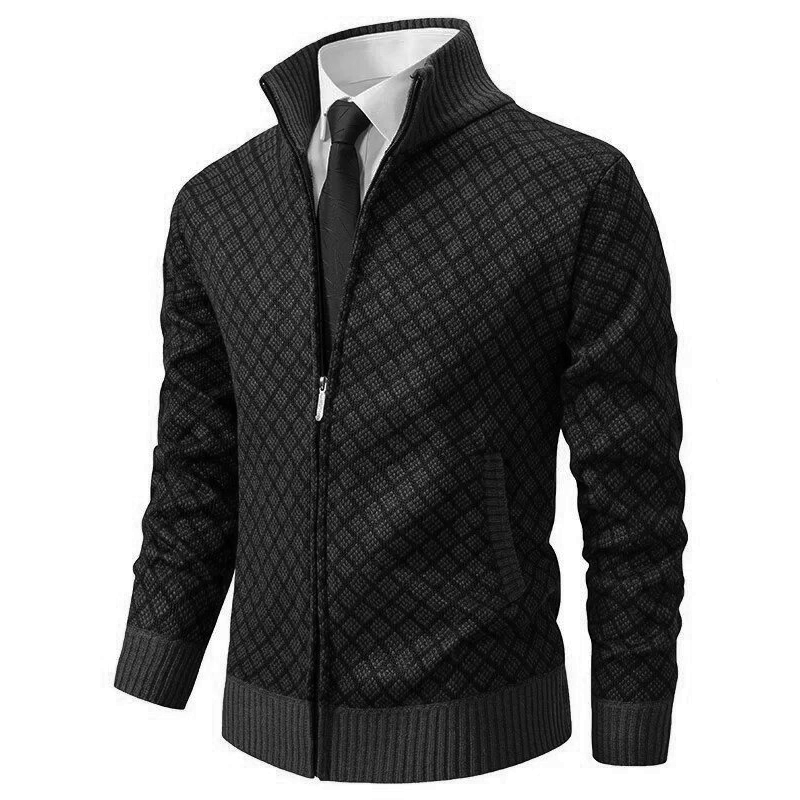 Jersey hombre con cremallera diseño estampado clásico