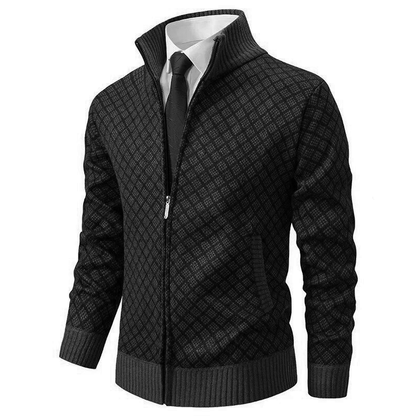 Jersey hombre con cremallera diseño estampado clásico