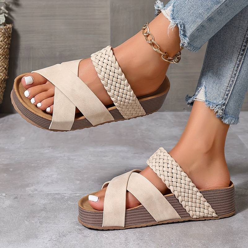 Sandalias Mujer Plataforma Gruesa Estilo Moderno