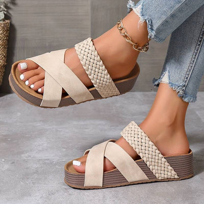 Sandalias Mujer Plataforma Gruesa Estilo Moderno