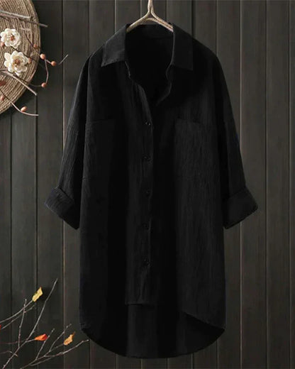 Blusa Mujer de Lino Corte Clásico