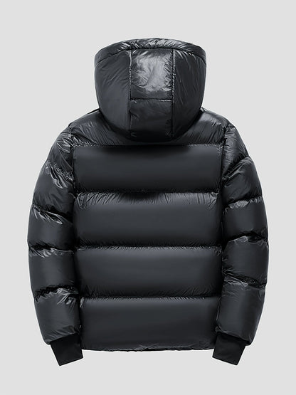 Abrigo Puffer Hombre Invierno Holgado con Capucha
