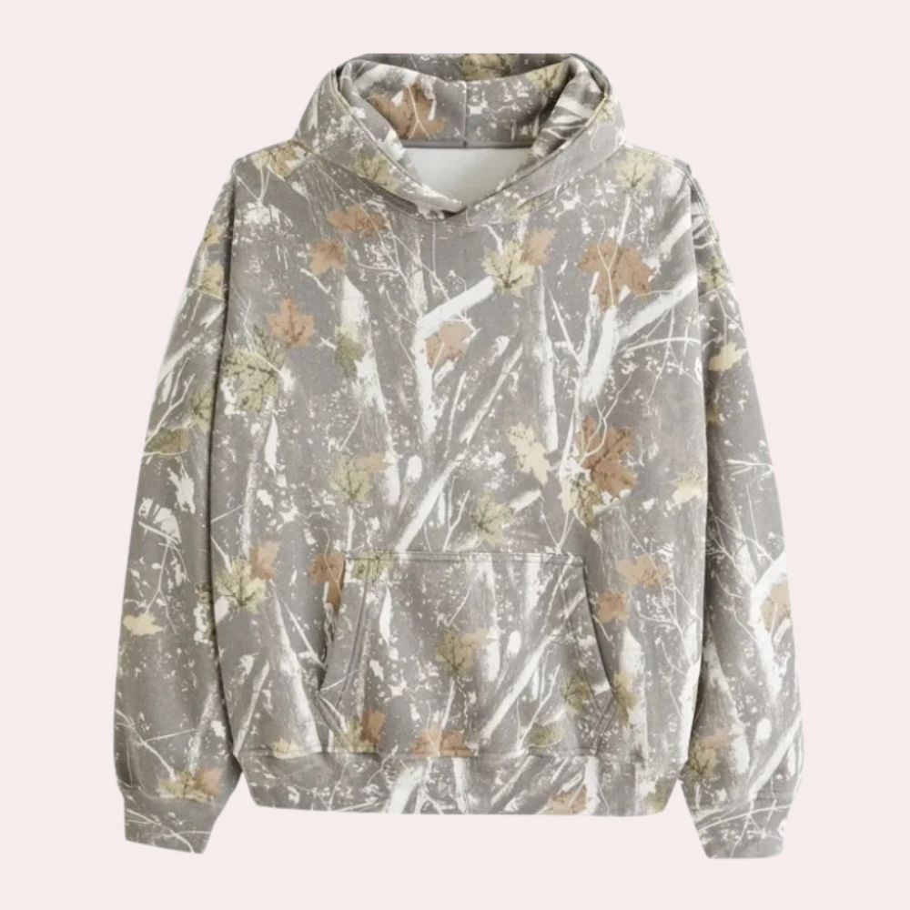 Sudadera Hombre con Capucha Estampado Camuflaje