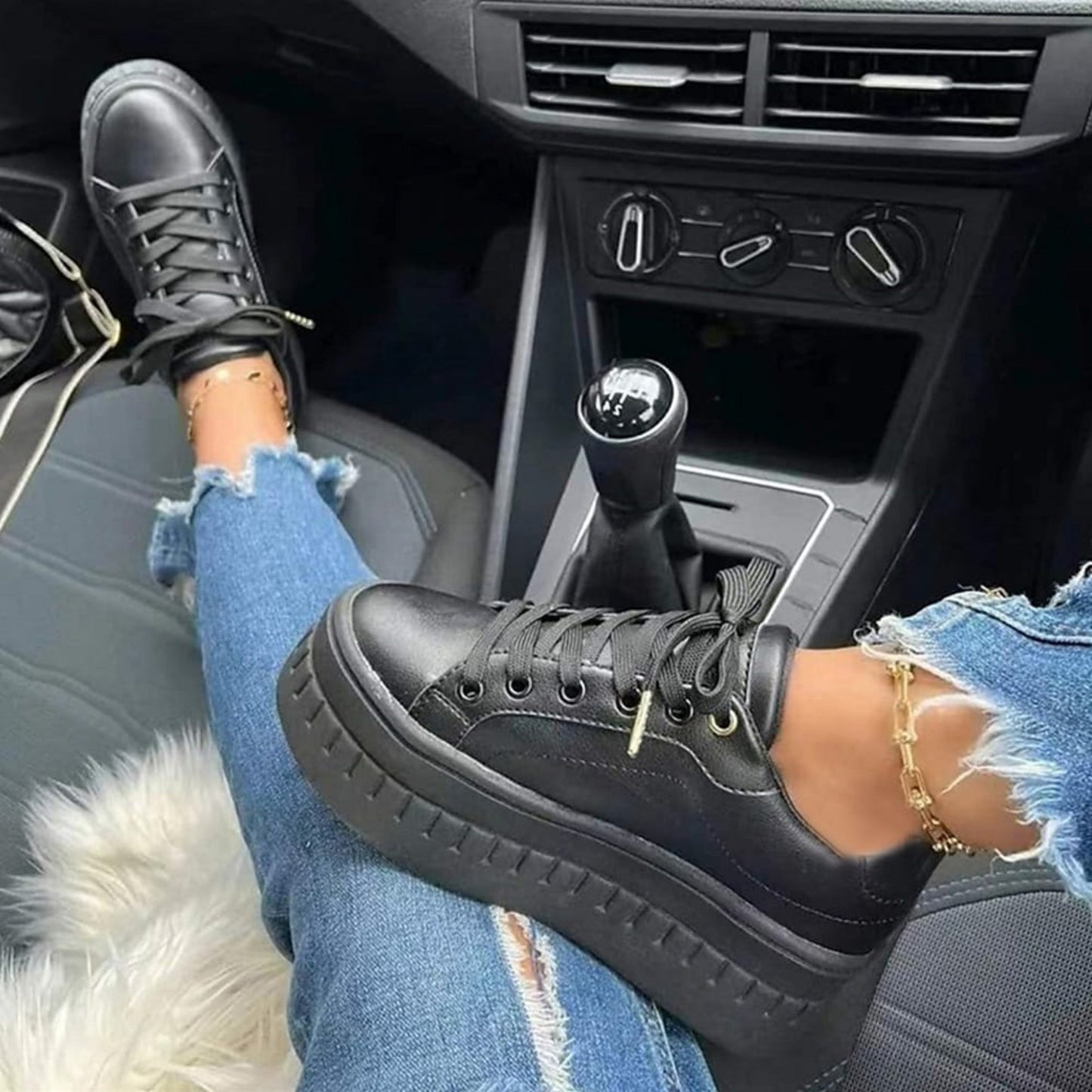 Zapatillas Mujer con Suela Gruesa Diseño Moderno