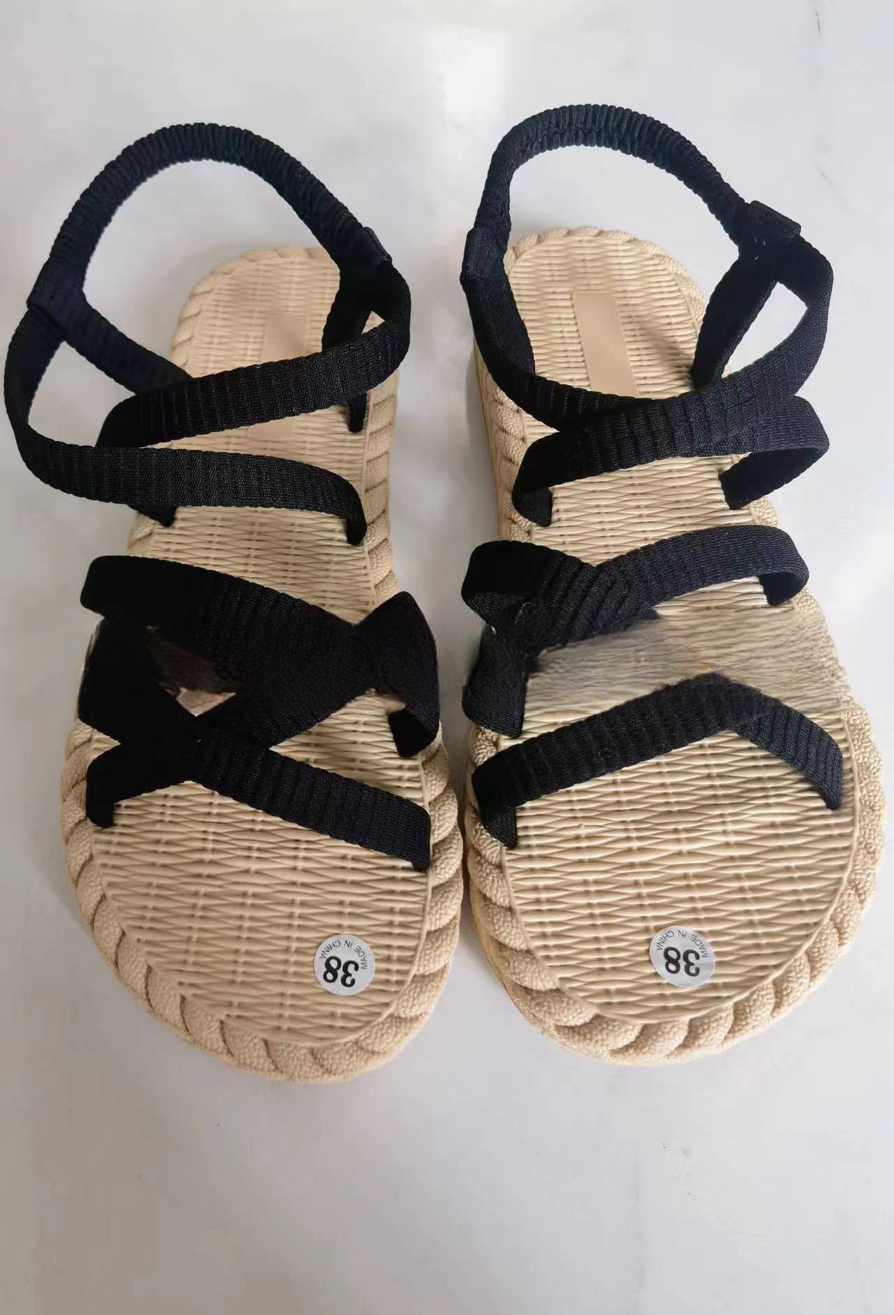 Sandalias Mujer de Paja Sintética Comodas para Playa y Caminata