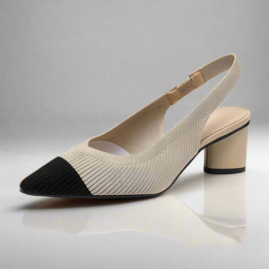 Tacones Mujer con Puntera Fina y Tira Trasera Ajustable - Mavetta