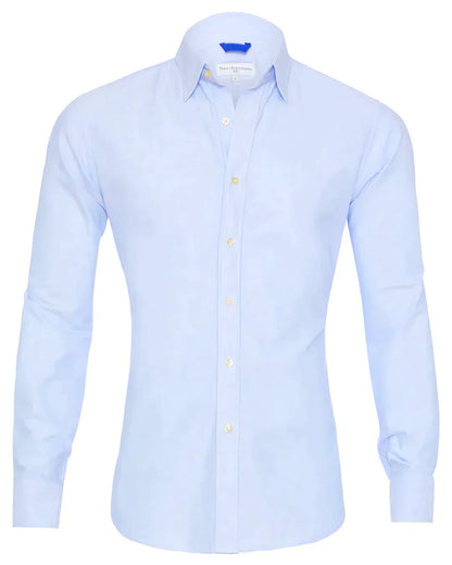 Camisa Hombre Manga Larga Cremallera Cuello Clásico