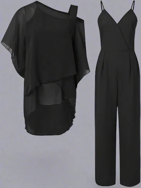 Conjunto Mujer Amplio y Pantalón Manga Corta