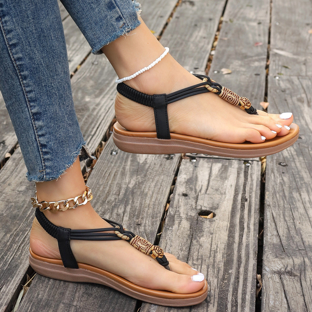 Sandalias Mujer de Verano Diseño Sofisticado Ajuste Comodo