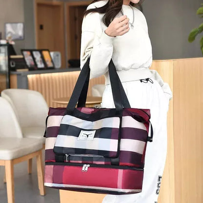 Bolsa de viaje mujer de lana ligera y grande