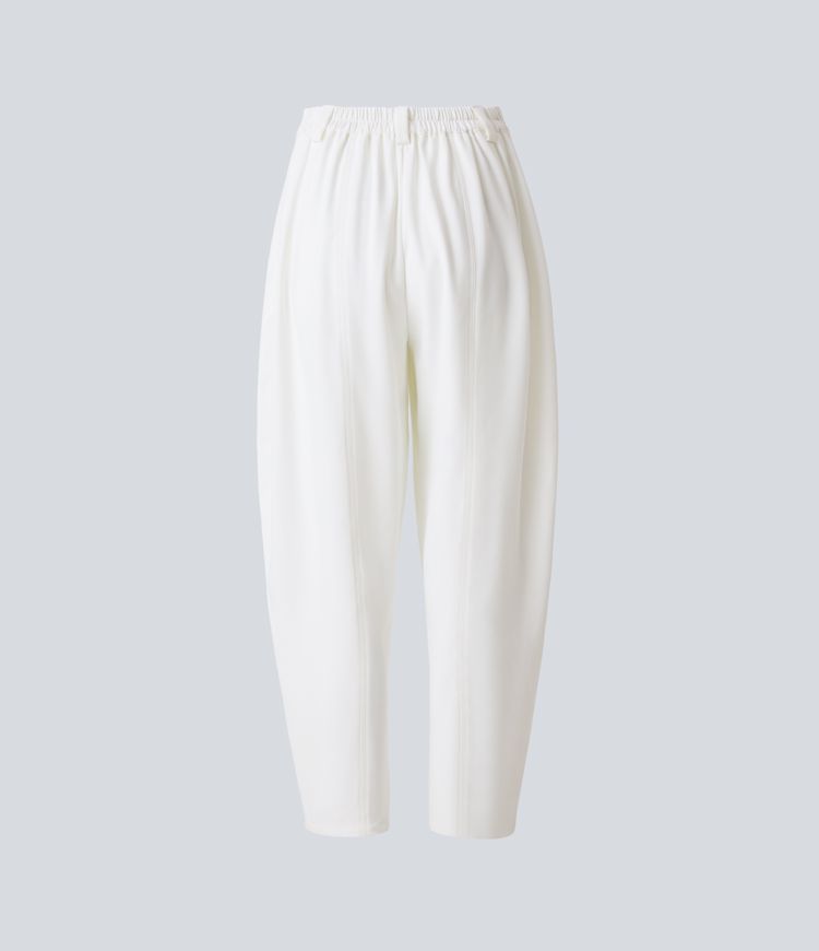 Pantalón Mujer Algodón Cintura Alta Corte Holgado