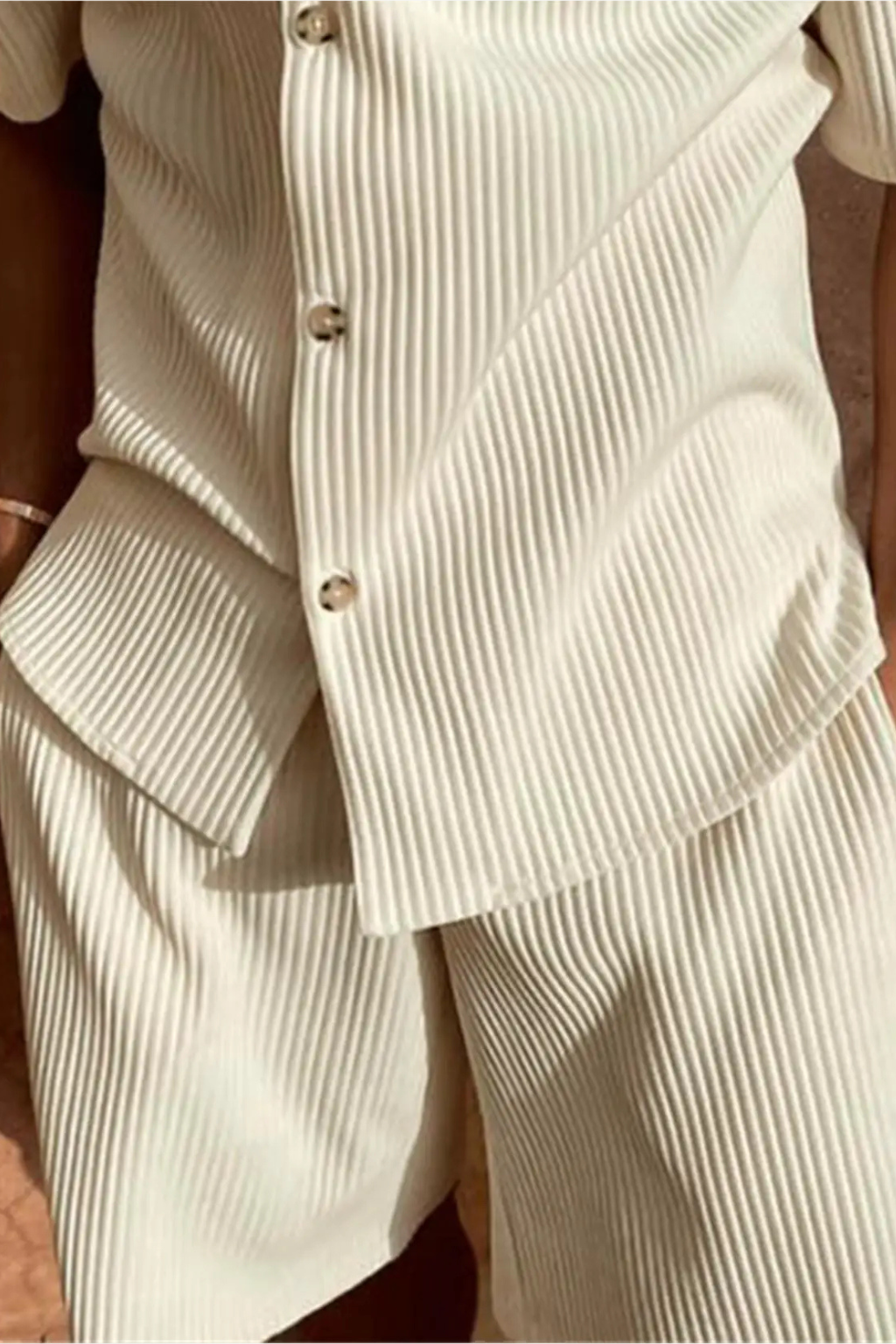 Conjunto Hombre Camisa Manga Corta y Pantalones Cortos