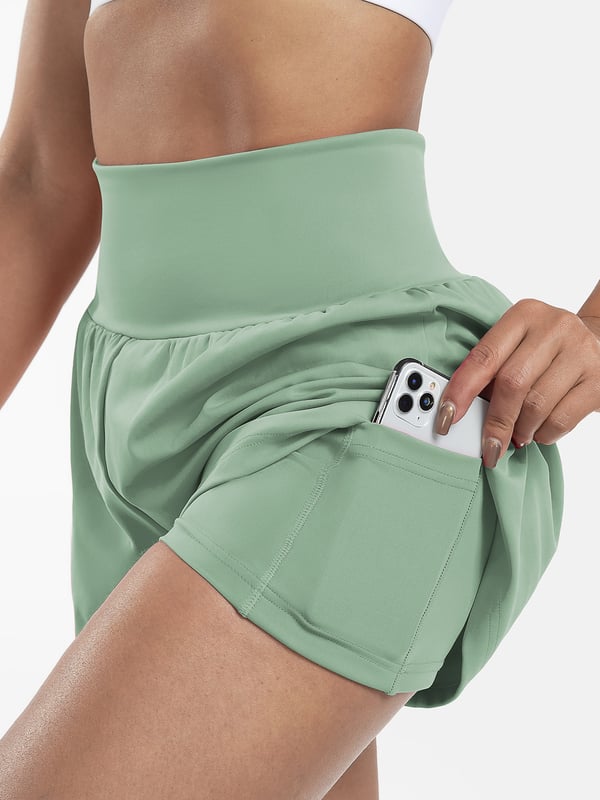 Short deportivo mujer Algodón Cintura Alta Bolsillos