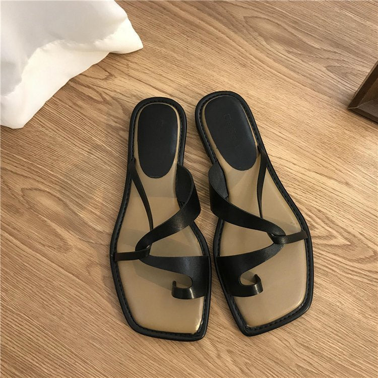 Sandalias Mujer Verano con Anillo en Dedo Exterior