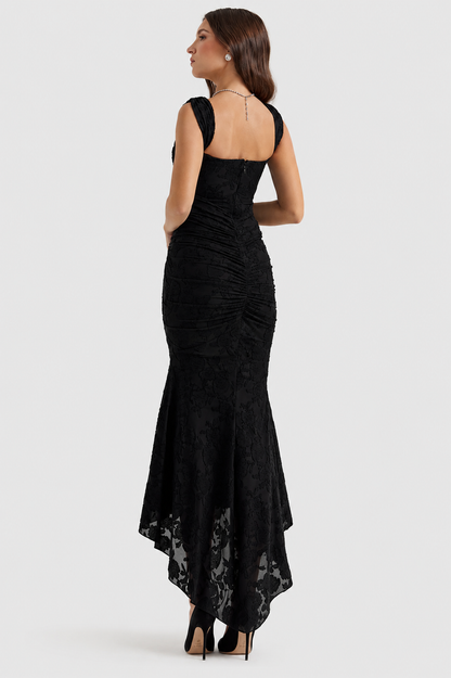 Vestido largo Mujer de encaje sin mangas