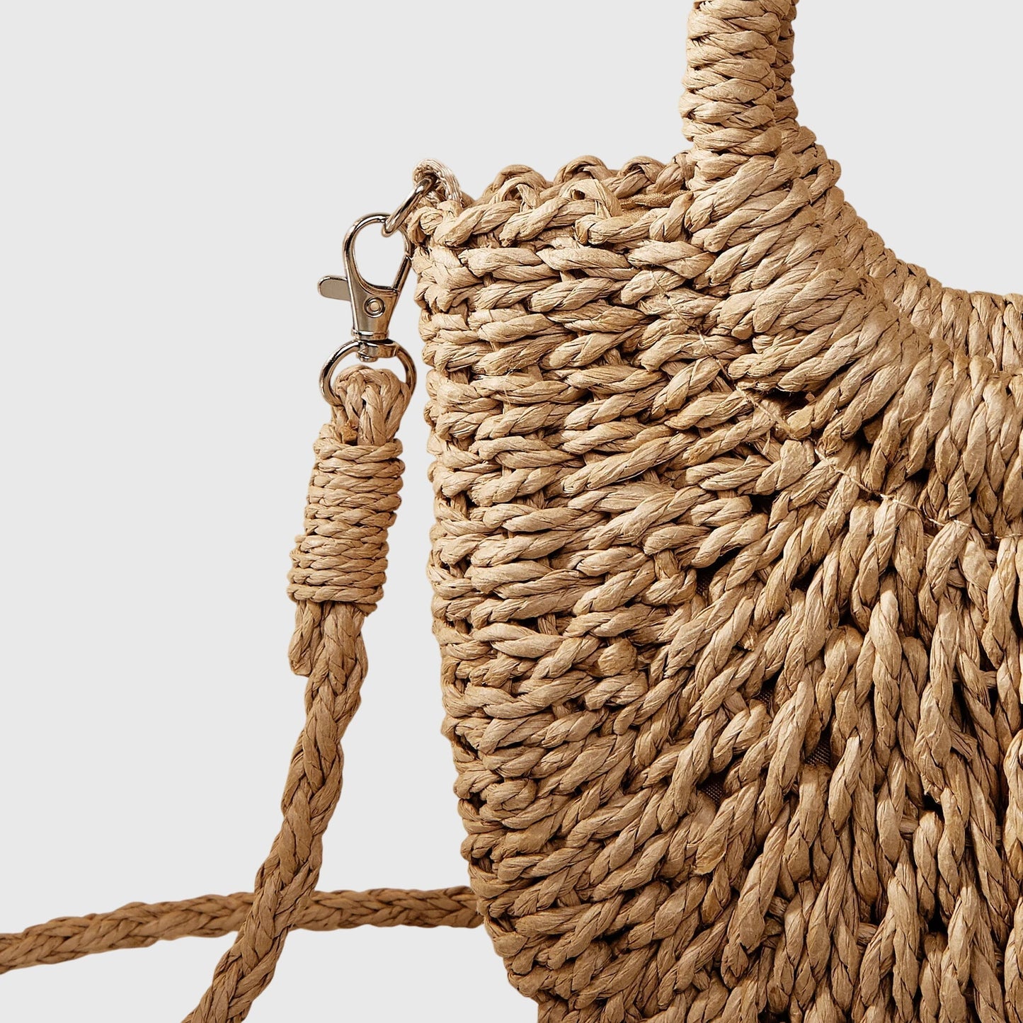 Bolso de mano mujer de material orgánico estilo natural