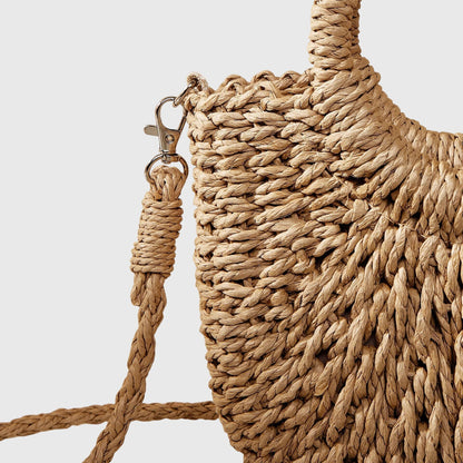 Bolso de mano mujer de material orgánico estilo natural