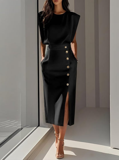 Vestido midi mujer con estilo atemporal y corte elegante