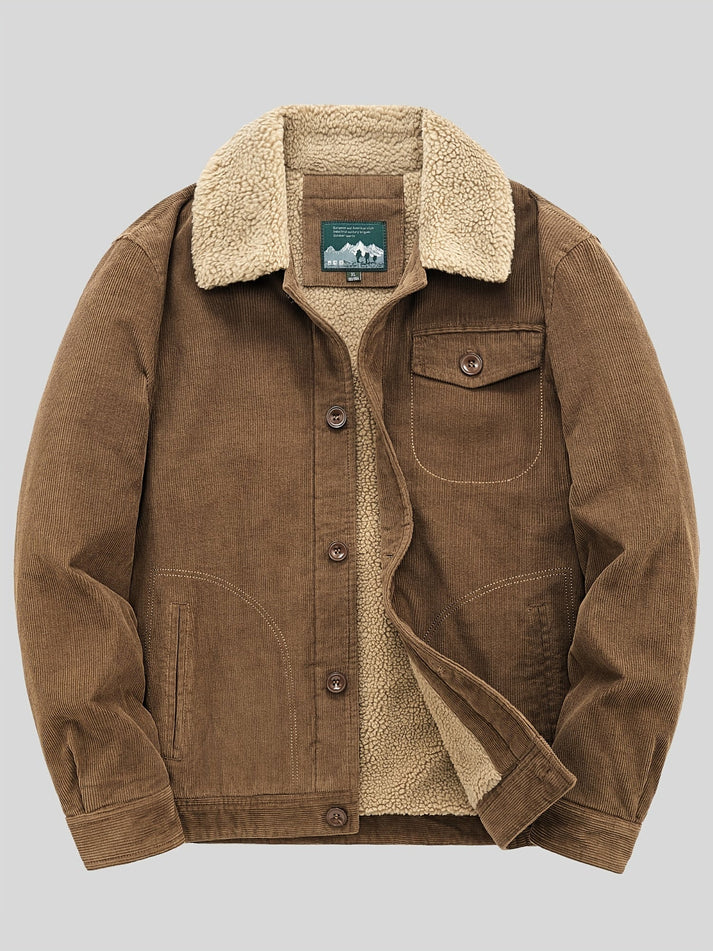 Chaqueta exterior hombre de forro polar con bolsillo en el pecho