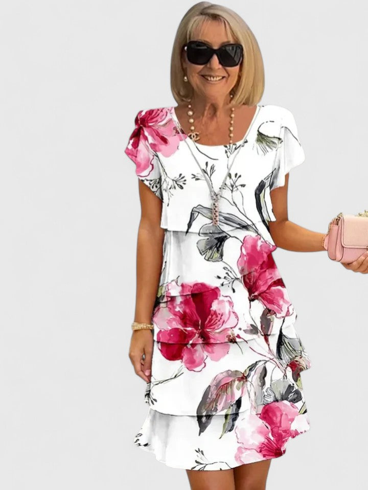 Vestido Mujer Floral con Volantes Diseño Casual