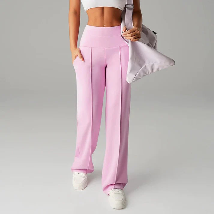 Pantalón recto Mujer de corte amplio