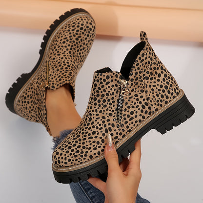 Botines Mujer Ortopédicos Suela Ergonómica Estampado Animal
