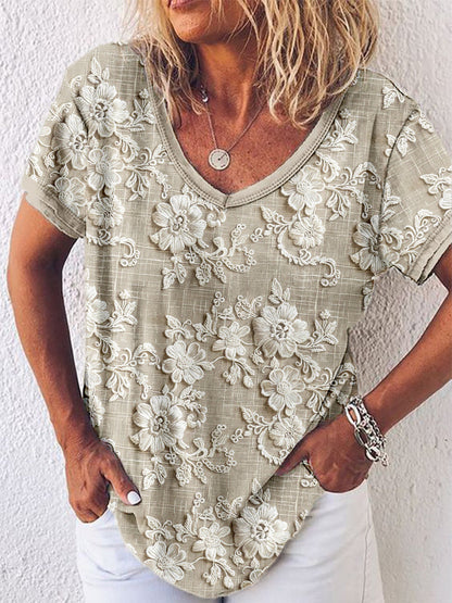Mujer Estampado Floral Ajuste Regular