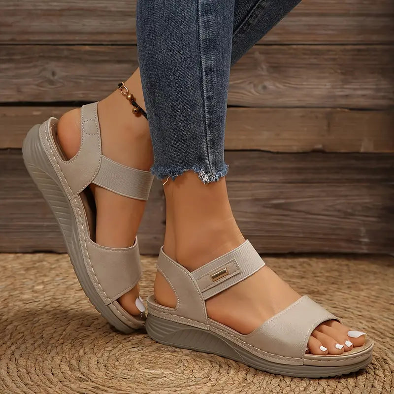 Sandalias Hombre de Piel y Cuero Ajuste Cómodo